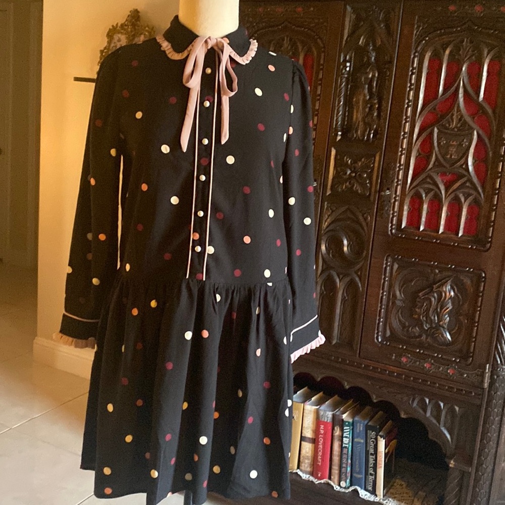 Miss Patina polka dots school Katie dress 14 L